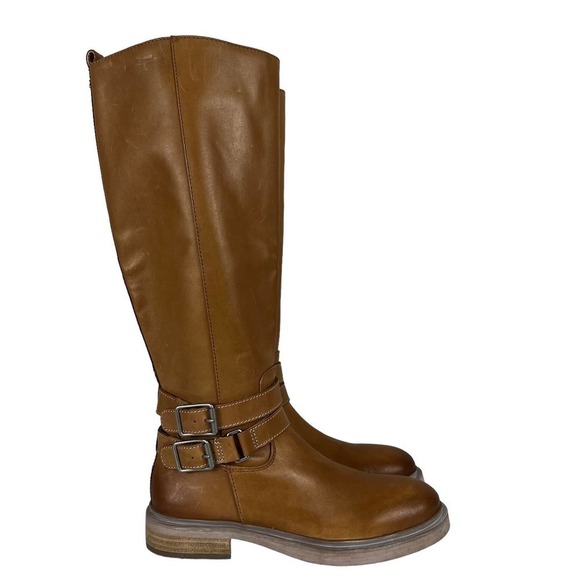 SAM EDELMAN FREDA TALL LEATHER RIDING BOOTS BROWN NWOT WOMEN'S SIZE 6.5 - Picture 3 of 16